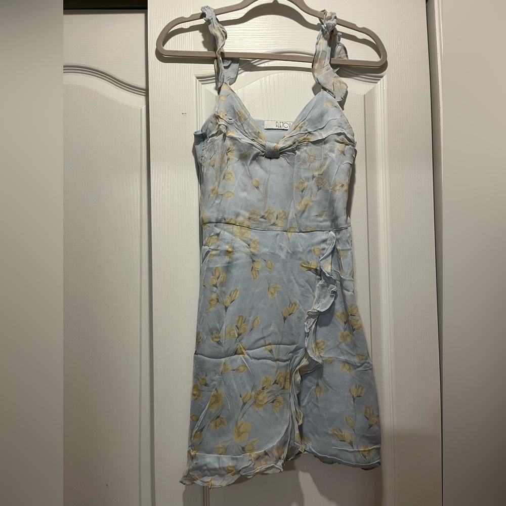 SHOP FLETCH Floral Blue Tulip and Yellow Dress